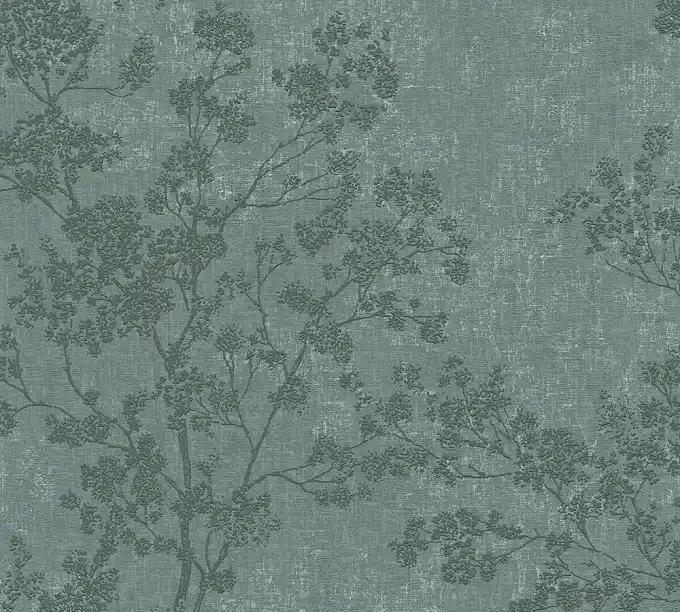 soft gray botanical wallpaper