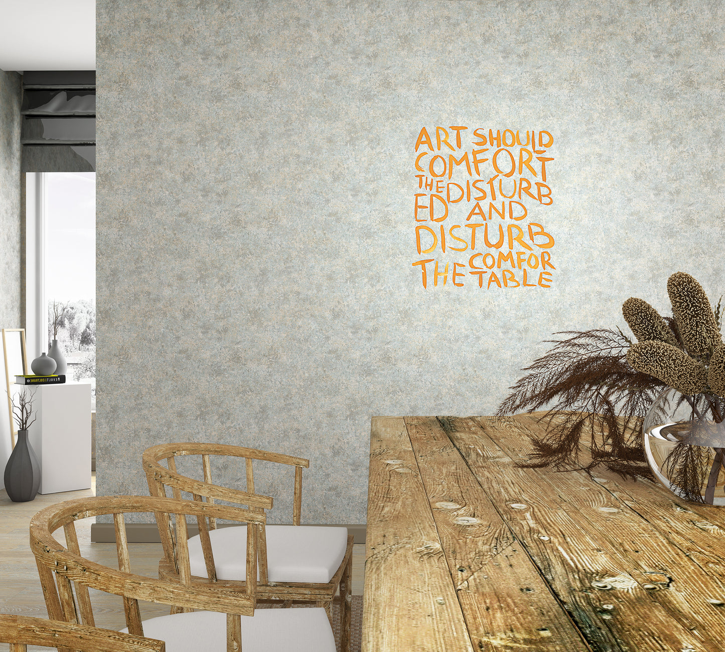 art-inspired modern wallpaper