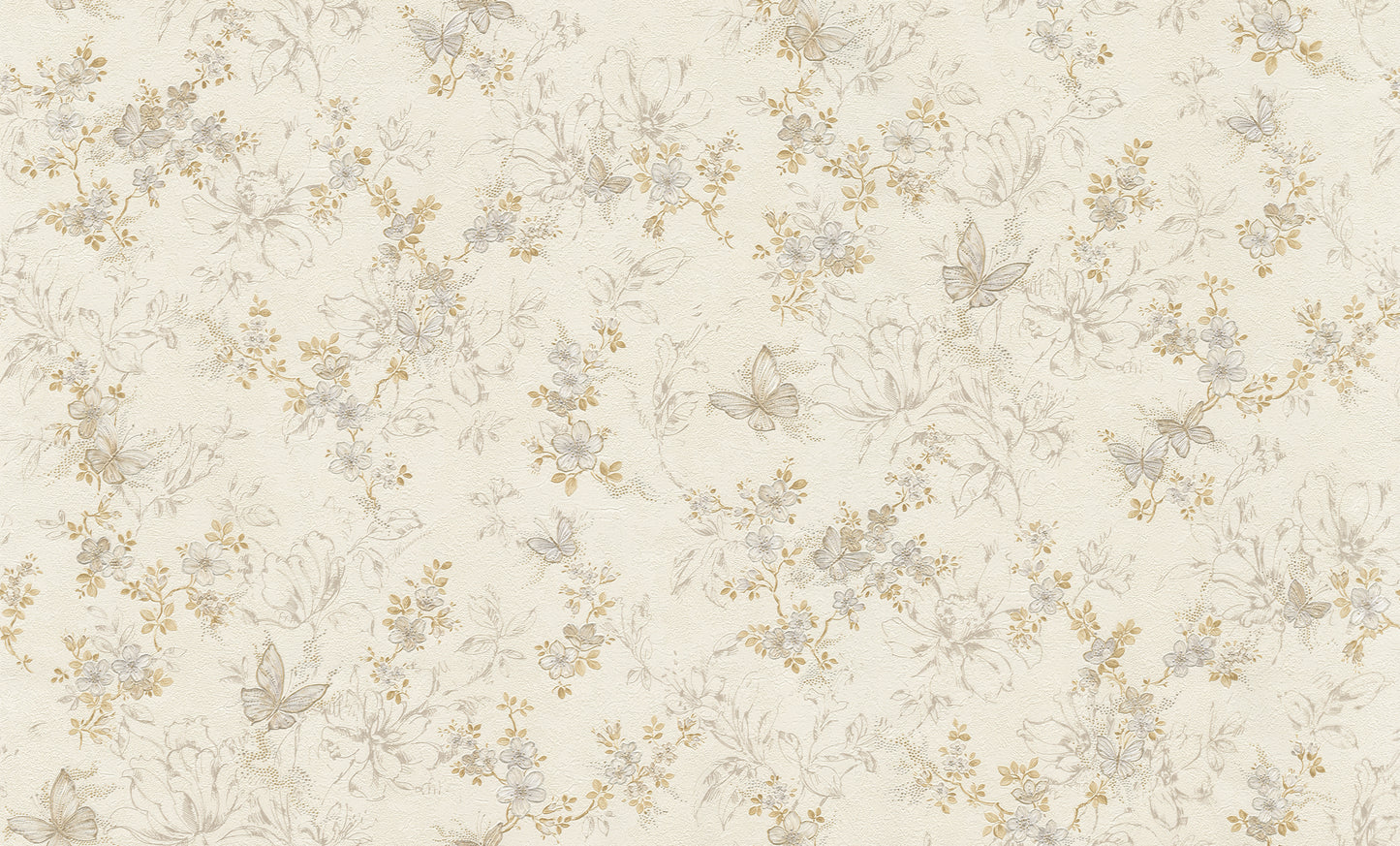 subtle floral motif wallpaper