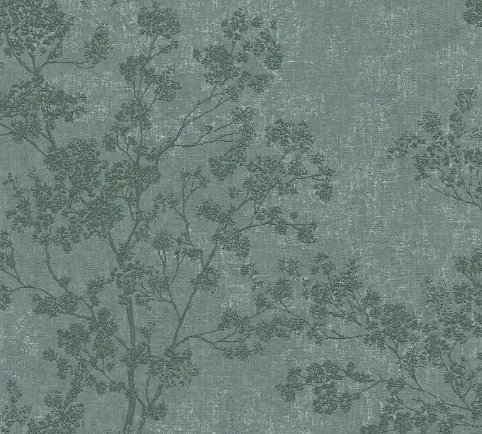 soft gray botanical wallpaper