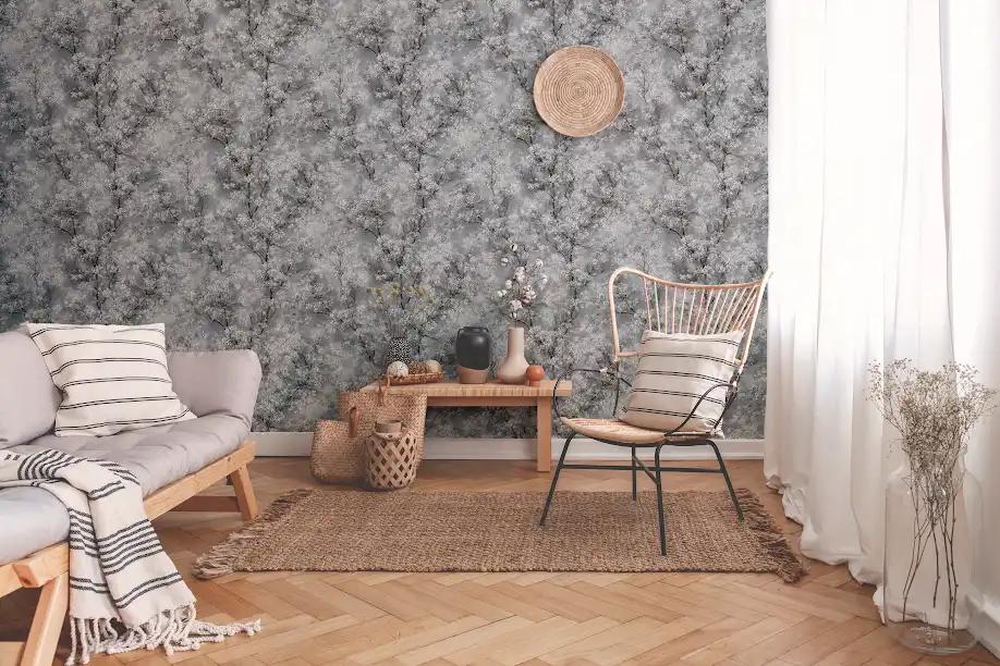 vintage floral print wallpaper