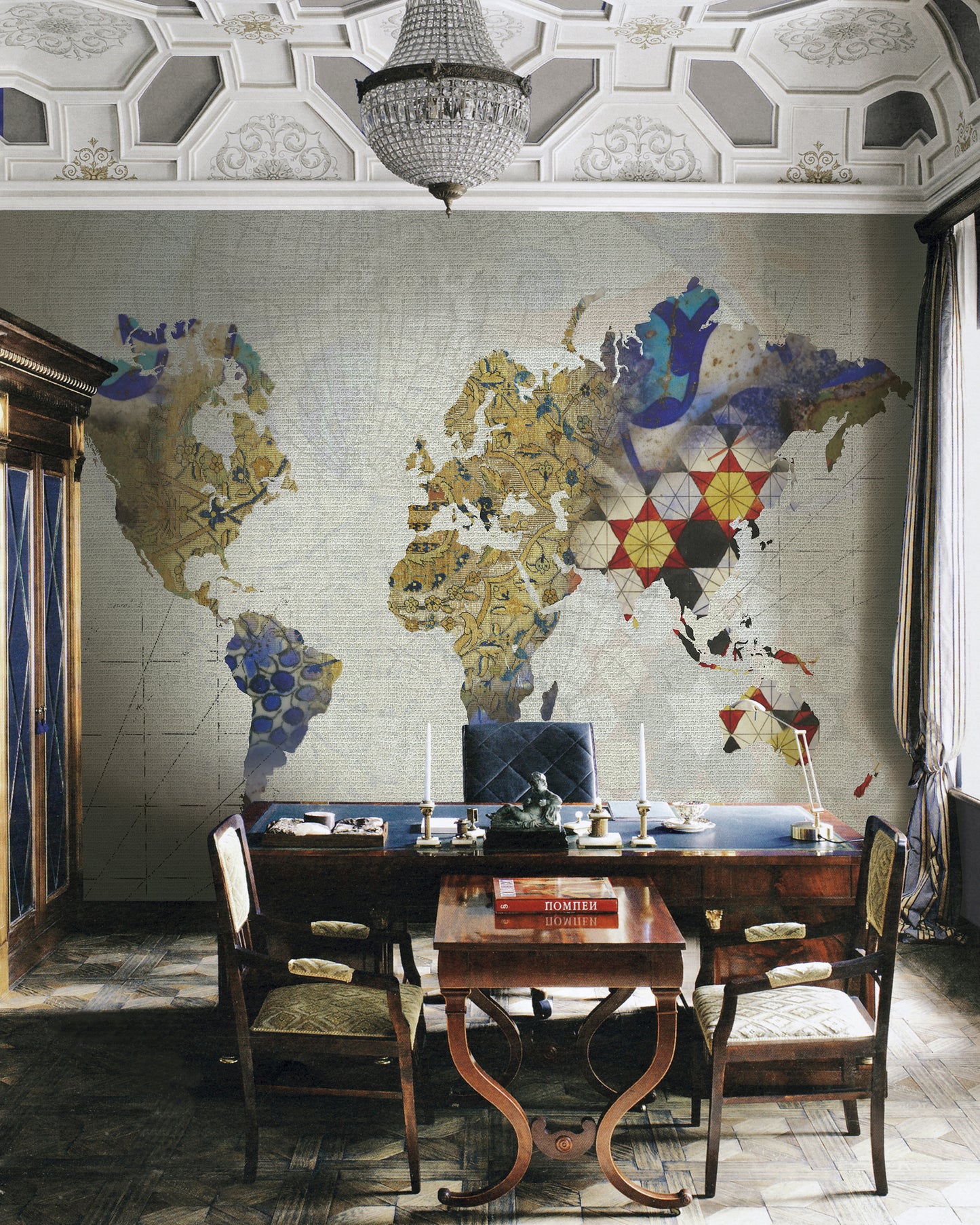 world map stylish wallpaper design