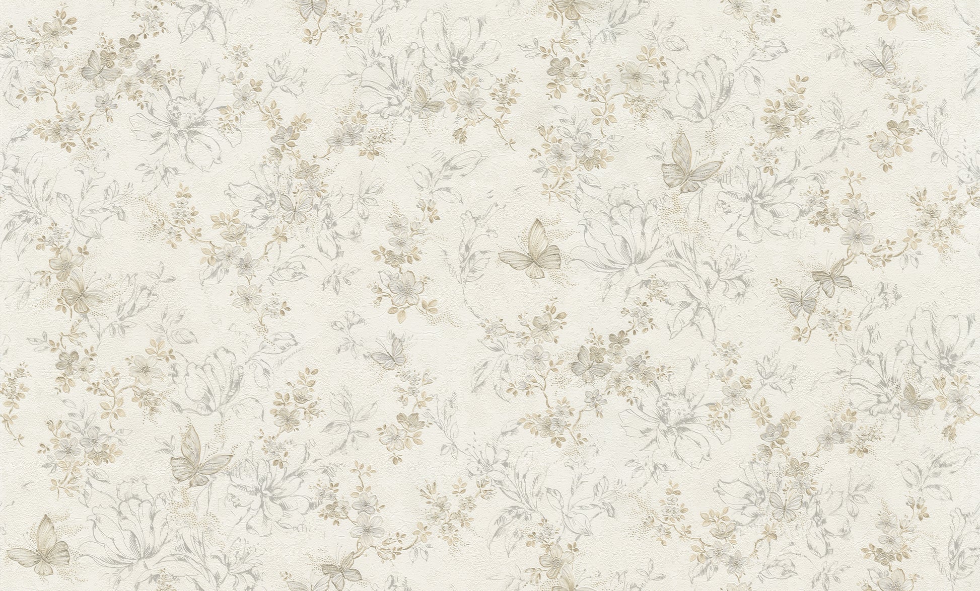 Elegant floral print wallpaper